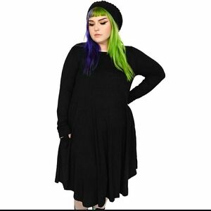 Elegant Black Long Sleeve Dress